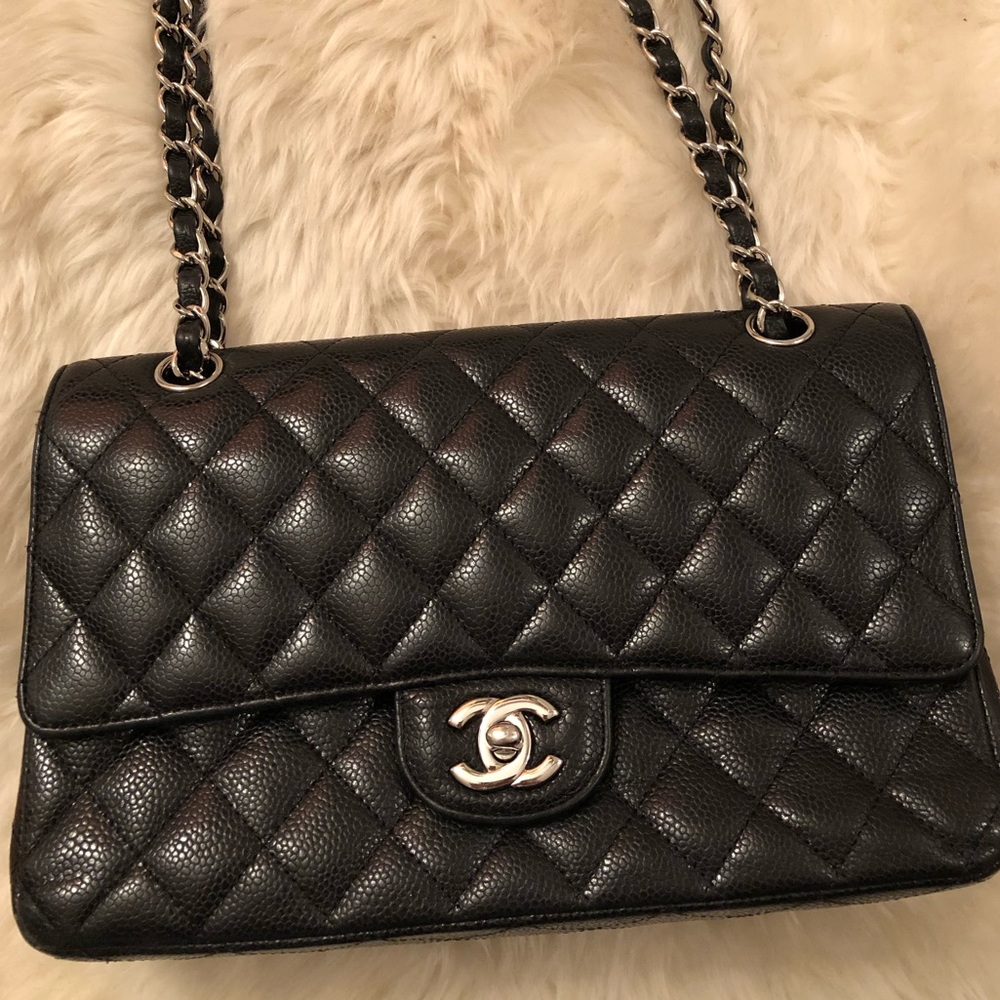 Chanel Black Medium Double Classic Bag